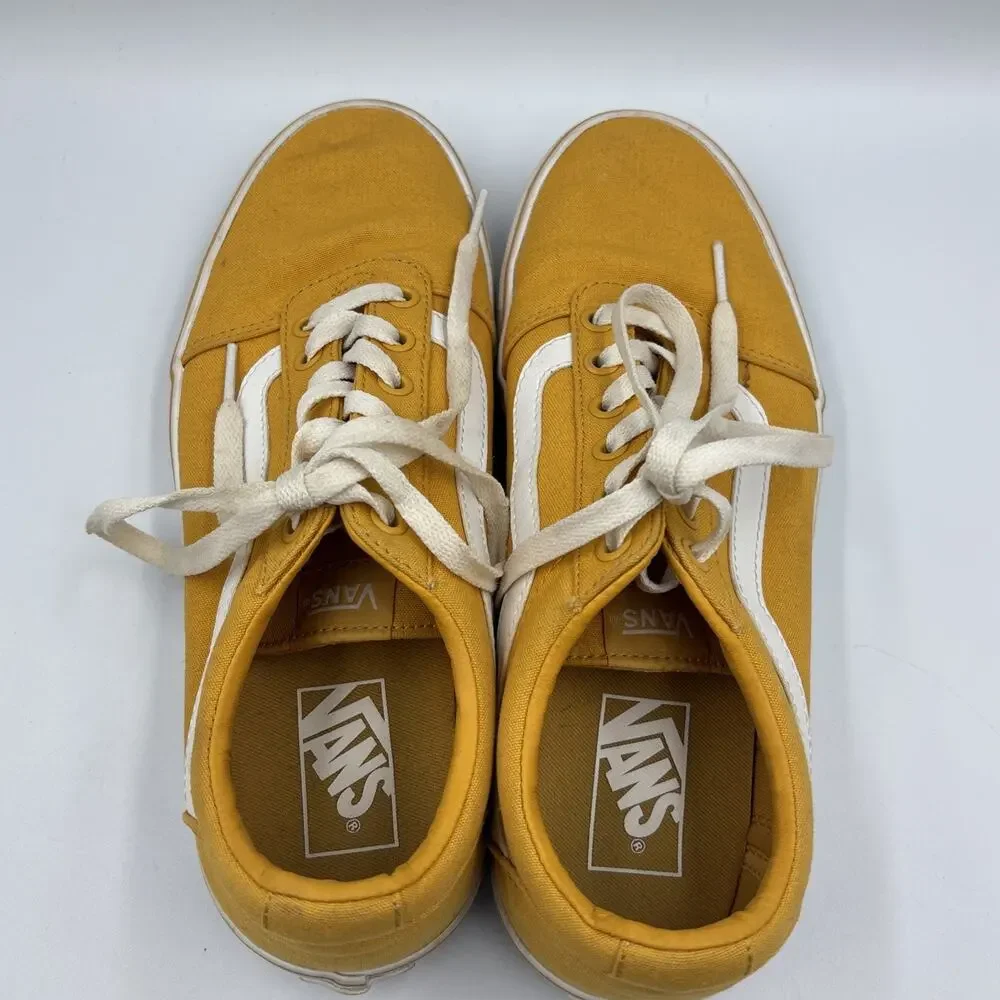 VANS Canvas Off The Wall Yellow Men 7.5 & Women 9 Sneakers Shoes 500714
